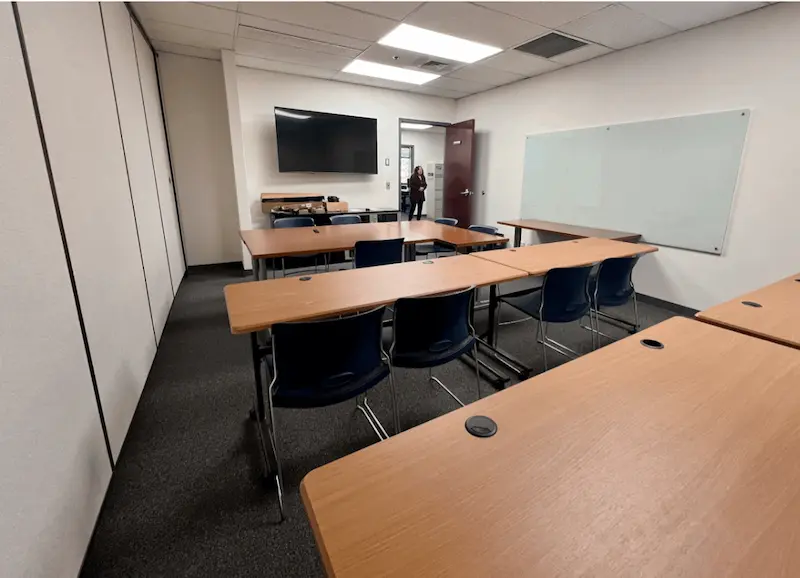 Conference Room with tv on the wall for telecommunication